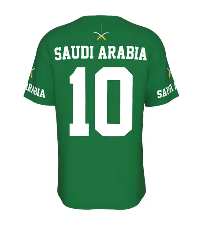 Unisex Nation T-Shirt Saudi Arabia Flag Saudi Arabian T-Shirts Jersey for Men Women Soccer Football Fans Gifts Custom Clothes